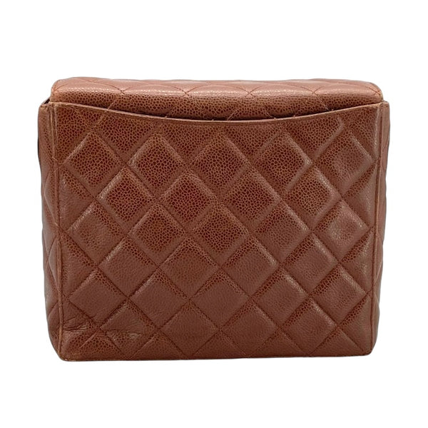 シャネル CHANEL マトラッセ レザーショルダーバッグ 4番台 ブラウン ゴールド金具 キャビアスキン レディース ショルダーバッグ