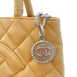 シャネル CHANEL 復刻トート A01804 ベージュ　シルバー金具 キャビアスキン レディース トートバッグ
