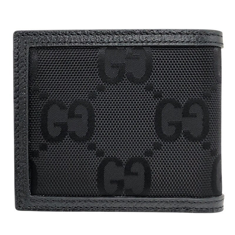グッチ GUCCI オフザグリッド 625573 ブラック GGナイロン メンズ 二つ折り財布