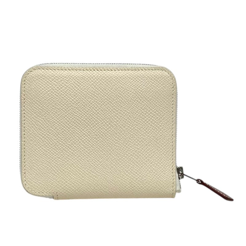 エルメス HERMES アザップコンパクト シルクイン B刻 クレ シルバー金具 エプソン レディース 二つ折り財布