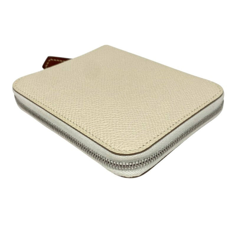 エルメス HERMES アザップコンパクト シルクイン B刻 クレ シルバー金具 エプソン レディース 二つ折り財布