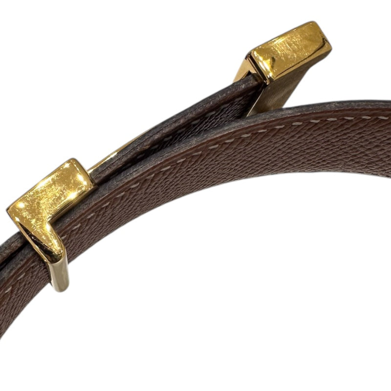 エルメス HERMES コンスタンス B□刻印 ブラック/ゴールド ボックスカーフ・クシュベル レディース ベルト