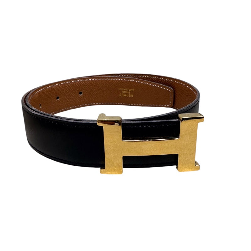 エルメス HERMES コンスタンス B□刻印 ブラック/ゴールド ボックスカーフ・クシュベル レディース ベルト