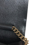 シャネル CHANEL ボーイシャネル チェーンウォレット ブラック ゴールド金具 キャビアスキン レディース ショルダーバッグ