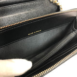 シャネル CHANEL ボーイシャネル チェーンウォレット ブラック ゴールド金具 キャビアスキン レディース ショルダーバッグ