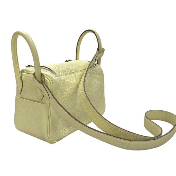 エルメス HERMES リンディミニ ヴェルソ W刻 ジョーヌシトルン×ナタ シルバー金具 トリヨン レディース ショルダーバッグ