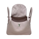 エルメス HERMES リンディ26 ヴェルソ U刻印 モーヴペール/ナタ/シルバー金具 トリヨン レディース ショルダーバッグ