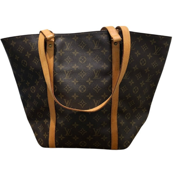 ルイ・ヴィトン LOUIS VUITTON サックショッピング M51108 ブラウン×GD金具 モノグラムキャンバス/PVC レディース トートバッグ