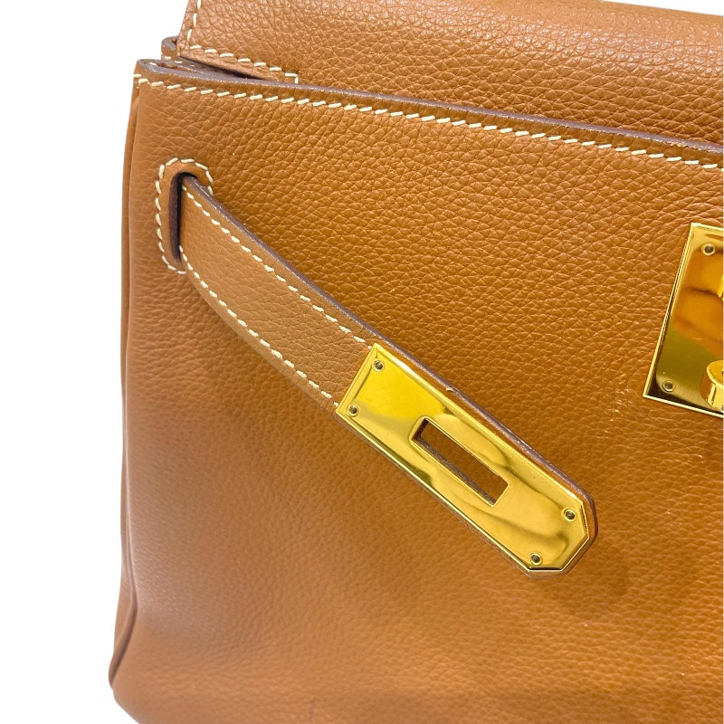 エルメス HERMES ケリー28 内縫い □G刻印 ゴールド ゴールド金具 トゴ レディース ハンドバッグ