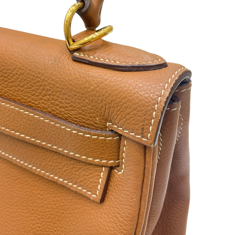 エルメス HERMES ケリー28 内縫い □G刻印 ゴールド ゴールド金具 トゴ レディース ハンドバッグ