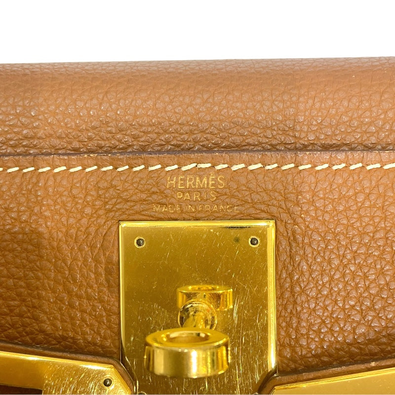 エルメス HERMES ケリー28 内縫い □G刻印 ゴールド ゴールド金具 トゴ レディース ハンドバッグ