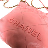 シャネル CHANEL CHANEL22 ミニバッグ AS3980 コーラルピンク ゴールド金具 ソフトキャビアスキン レディース ハンドバッグ