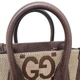 グッチ GUCCI ジャンボGG　ミニトートバッグ ブラウン ジャンボGGキャンバス レディース ショルダーバッグ