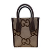 グッチ GUCCI ジャンボGG　ミニトートバッグ ブラウン ジャンボGGキャンバス レディース ショルダーバッグ