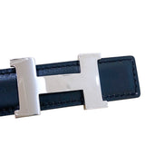 エルメス HERMES コンスタンスベルト　68㎝ ▢E刻 ブラック/SV金具 ボックスカーフ レディース ベルト