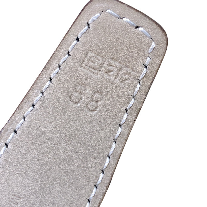 エルメス HERMES コンスタンスベルト　68㎝ ▢E刻 ブラック/SV金具 ボックスカーフ レディース ベルト