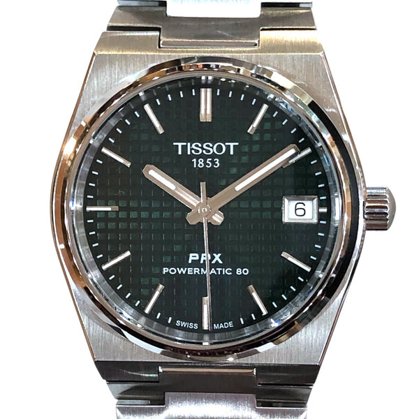 ティソ TISSOT PRX パワーマティック80 35MM T137.207.11.091.00 グリーン SS メンズ 腕時計