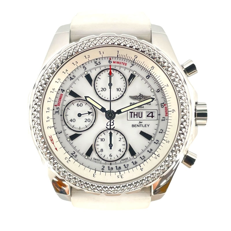 ブライトリング BREITLING ベントレー GT スペシャルエディション A13362 ホワイト SS 自動巻き メンズ 腕時計
