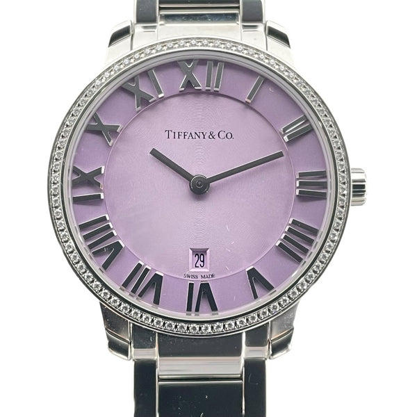 ティファニー TIFFANY＆CO アトラス 2ハンド 31mm ピンク SS クオーツ レディース 腕時計