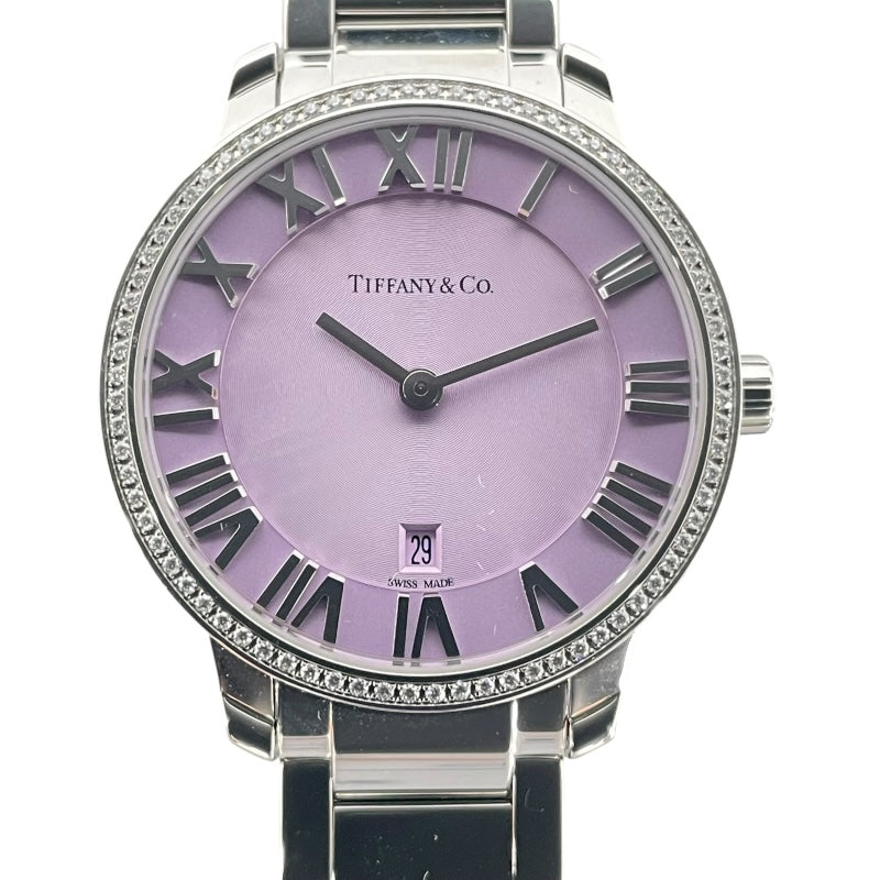 ティファニー TIFFANY＆CO アトラス 2ハンド 31mm ピンク SS クオーツ レディース 腕時計