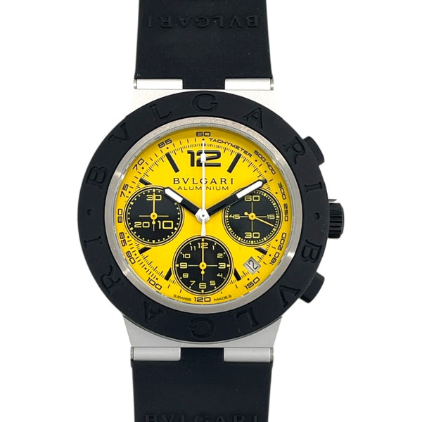 ブルガリ BVLGARI アルミニウム　グランツーリスモ 限定モデル 104006 イエロー アルミ 自動巻き メンズ 腕時計