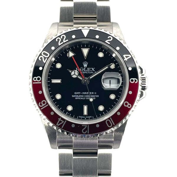 ロレックス ROLEX GMTマスター2スティックダイヤル 16710 ブラック SS 自動巻き メンズ 腕時計