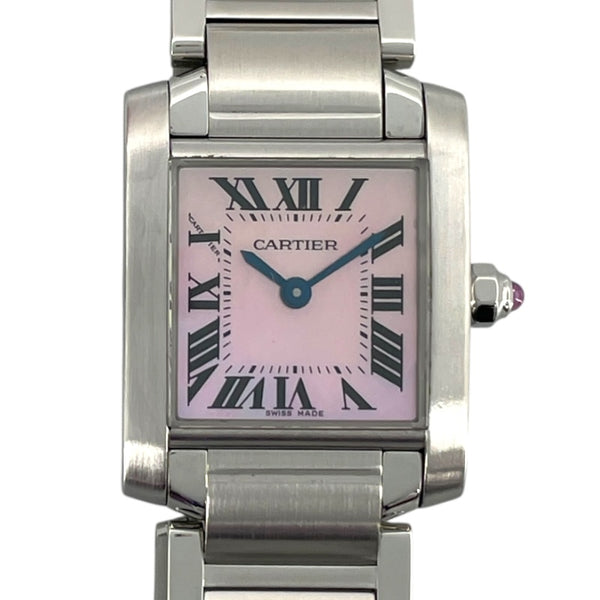 カルティエ Cartier タンク フランセーズ SM ピンクシェル W51028Q3 ピンクシェル SS クオーツ レディース 腕時計