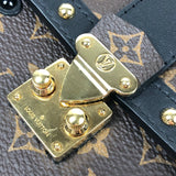 ルイ・ヴィトン LOUIS VUITTON トランク ヴェルティカル チェーン ショルダー M63913 モノグラムエベヌ/ブラック ゴールド金具 モノグラム・マカサー レディース ショルダーバッグ