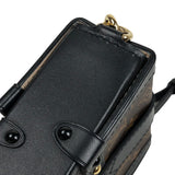 ルイ・ヴィトン LOUIS VUITTON トランク ヴェルティカル チェーン ショルダー M63913 モノグラムエベヌ/ブラック ゴールド金具 モノグラム・マカサー レディース ショルダーバッグ