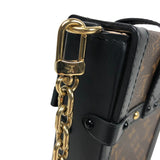ルイ・ヴィトン LOUIS VUITTON トランク ヴェルティカル チェーン ショルダー M63913 モノグラムエベヌ/ブラック ゴールド金具 モノグラム・マカサー レディース ショルダーバッグ