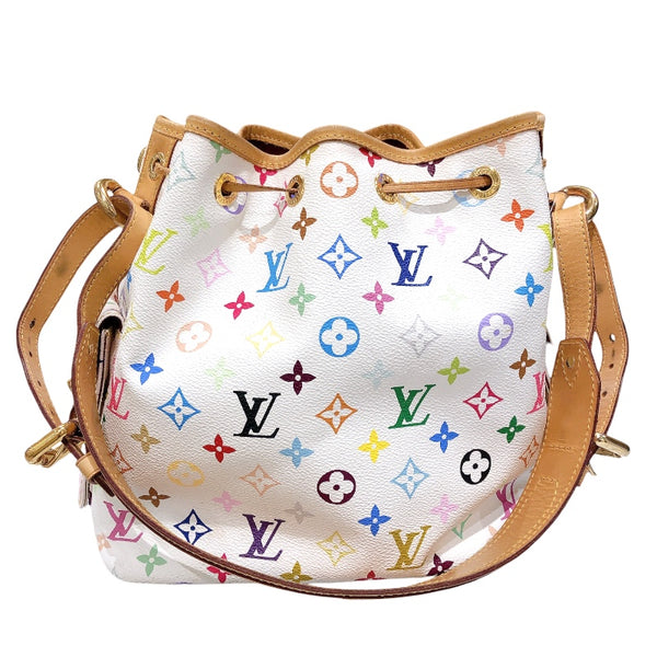ルイ・ヴィトン LOUIS VUITTON プチ・ノエ M42229 ホワイト/マルチカラー モノグラムマルチカラー レディース ハンドバッグ