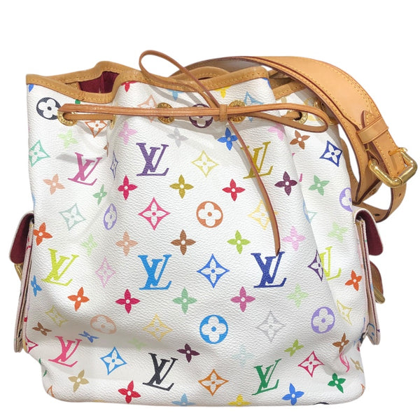 ルイ・ヴィトン LOUIS VUITTON プチ・ノエ M42229 ホワイト/マルチカラー モノグラムマルチカラー レディース ハンドバッグ