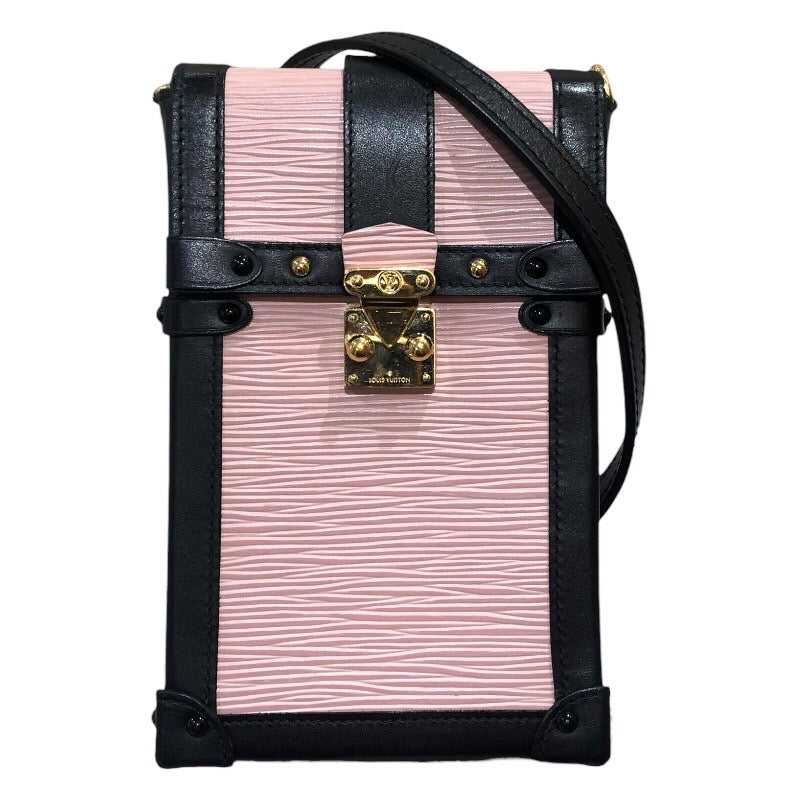 ルイ・ヴィトン LOUIS VUITTON ポシェット トランク ヴェルティカル M67872 ピンク/ブラック ゴールド金具 PVC レディース ショルダーバッグ