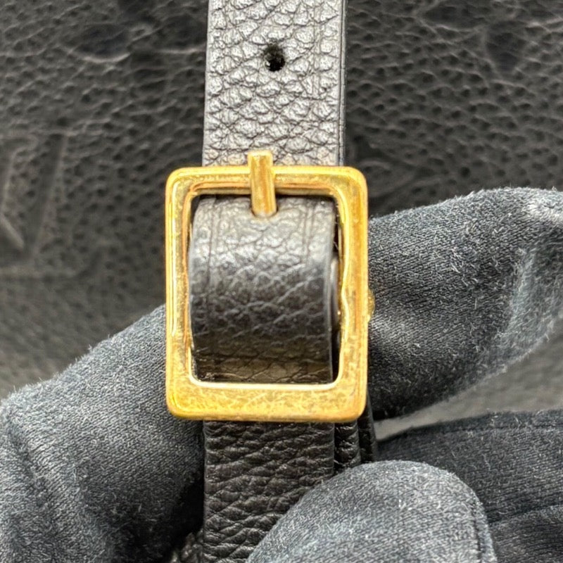 ルイ・ヴィトン LOUIS VUITTON ボワット・シャポー・スープルMM M45649 ブラック モノグラム・アンプラント レザー レディース ショルダーバッグ