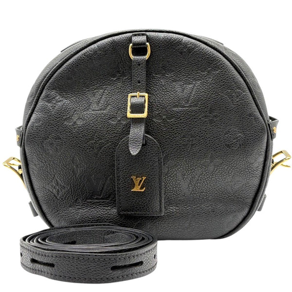 ルイ・ヴィトン LOUIS VUITTON ボワット・シャポー・スープルMM M45649 ブラック モノグラム・アンプラント レザー レディース ショルダーバッグ