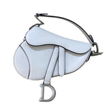 クリスチャン・ディオール Christian Dior サドルバッグ M0456 ホワイト/SV金具 スムースカーフ レディース ハンドバッグ