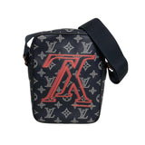 ルイ・ヴィトン LOUIS VUITTON ダヌーブPM アップサイドダウン ショルダーバッグ M43678 ブラック オレンジ モノグラムエクリプス メンズ ショルダーバッグ