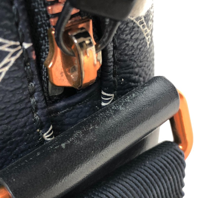 ルイ・ヴィトン LOUIS VUITTON ダヌーブPM アップサイドダウン ショルダーバッグ M43678 ブラック オレンジ モノグラムエクリプス メンズ ショルダーバッグ