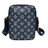 ルイ・ヴィトン LOUIS VUITTON ダヌーブPM アップサイドダウン ショルダーバッグ M43678 ブラック オレンジ モノグラムエクリプス メンズ ショルダーバッグ