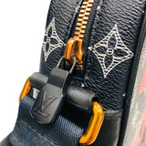ルイ・ヴィトン LOUIS VUITTON ダヌーブPM アップサイドダウン ショルダーバッグ M43678 ブラック オレンジ モノグラムエクリプス メンズ ショルダーバッグ
