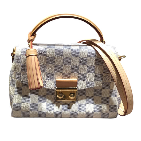 ルイ・ヴィトン LOUIS VUITTON クロワゼット N41581 ベージュ ダミエ・アズール レディース ハンドバッグ