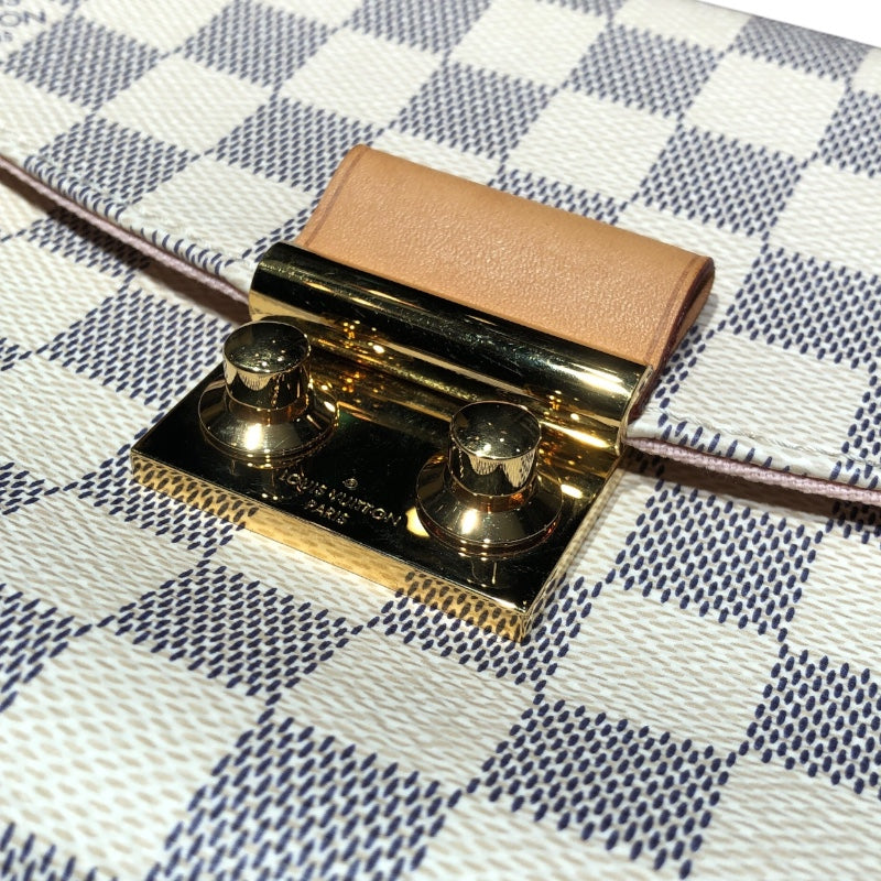 ルイ・ヴィトン LOUIS VUITTON クロワゼット N41581 ベージュ ダミエ・アズール レディース ハンドバッグ
