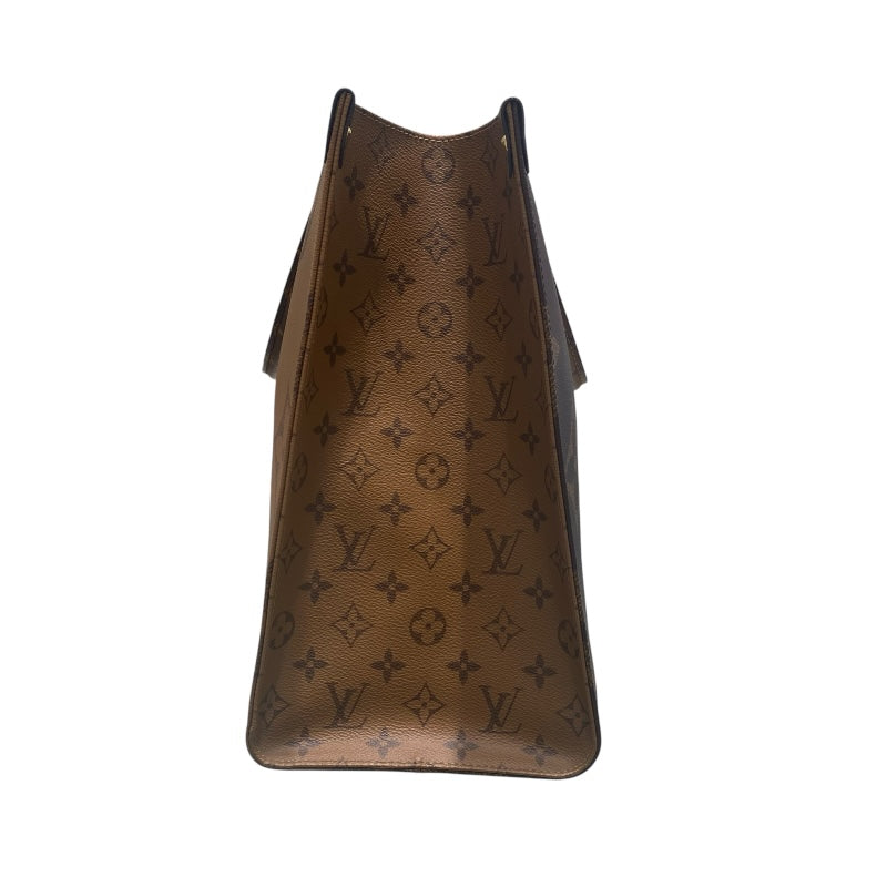 ルイ・ヴィトン LOUIS VUITTON オンザゴーGM M45320 ブラウン モノグラム ジャイアント・リバース レディース トートバッグ