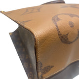 ルイ・ヴィトン LOUIS VUITTON オンザゴーGM M45320 ブラウン モノグラム ジャイアント・リバース レディース トートバッグ