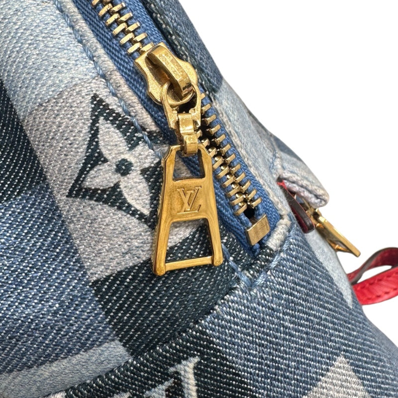 ルイ・ヴィトン LOUIS VUITTON パームスプリングス バックパックMINI M45043 ブルー デニムモノグラム レディース リュック・デイパック