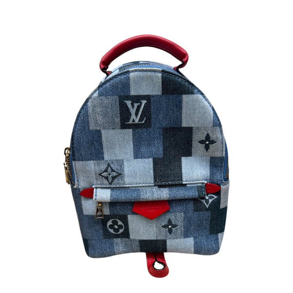 ルイ・ヴィトン LOUIS VUITTON パームスプリングス バックパックMINI M45043 ブルー デニムモノグラム レディース リュック・デイパック
