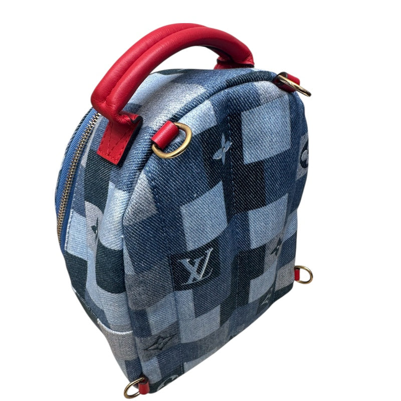 ルイ・ヴィトン LOUIS VUITTON パームスプリングス バックパックMINI M45043 ブルー デニムモノグラム レディース リュック・デイパック