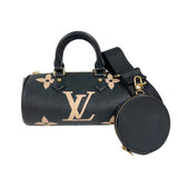 ルイ・ヴィトン LOUIS VUITTON パピヨンBB M45980 ブラック/アイボリー　ゴールド金具 バイカラーモノグラム・アンプラント レディース ハンドバッグ