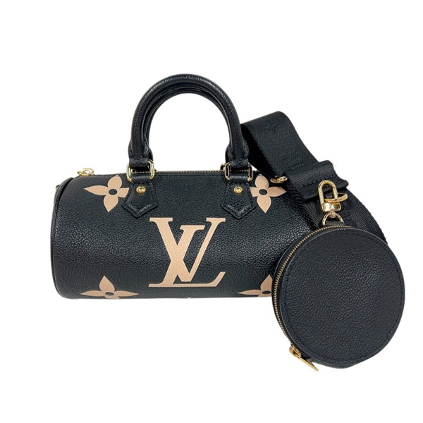 ルイ・ヴィトン LOUIS VUITTON パピヨンBB M45980 ブラック/アイボリー　ゴールド金具 バイカラーモノグラム・アンプラント レディース ハンドバッグ