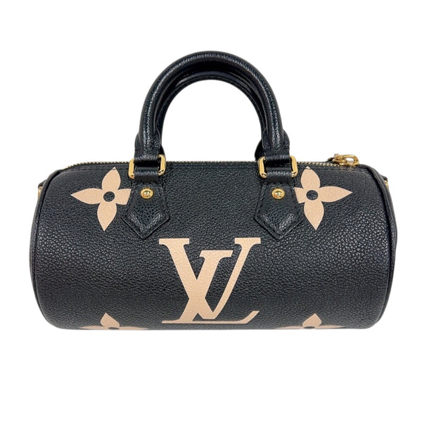 ルイ・ヴィトン LOUIS VUITTON パピヨンBB M45980 ブラック/アイボリー　ゴールド金具 バイカラーモノグラム・アンプラント レディース ハンドバッグ